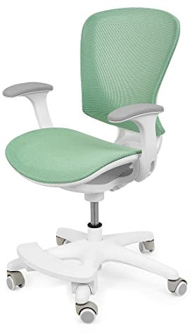 Spacetronik Schreibtischstuhl Kinder - Kinder-Drehstuhl mit Fußstütze - Kinderstuhl 5-14 Jahre - Bürostuhl mit verstellbarem Rücken und Sitz - Ergonomischer Stuhl - Sitzhöhe 42-49,5 cm