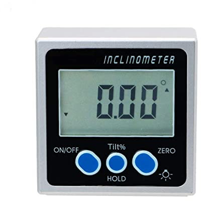 4 * 90 Mini Digital Bevel Box Gauge Digitaler Neigungsmesser Winkelmesser Winkelmesser Winkelmesser mit einseitigem Magnet an der Unterseite