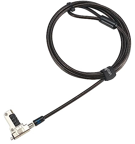 Kensington Slim N17 2.0 Combination Laptop Lock for Wedge-Shaped Slot Dell Laptops (K65094WW)