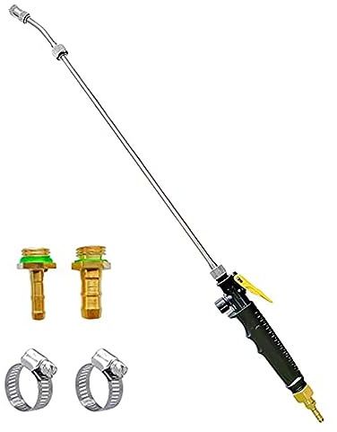Sprühstab-Ersatz, 0,6 cm & 3/8 Zoll Messing Widerhaken Universal-Sprühstab Hochdruckreiniger Ersatz Sprühstab mit Absperrventil, für Gartenschlauch, 72 cm