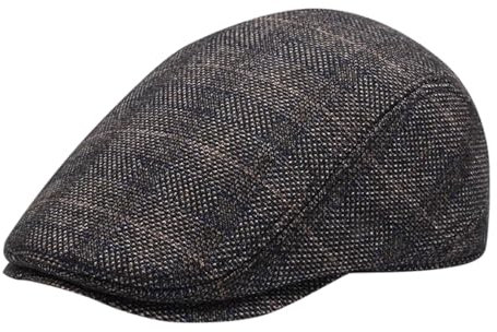 Gefomuofe Barett Cap Herren Gatsby Schirmmütze Newsboy Flat Cap Baskenmütze Schirmmütze Herren Barett Schiebermüntze Baskenmütze Herrenmütze Winter Warme Cap Newsboy Flat Schwarz