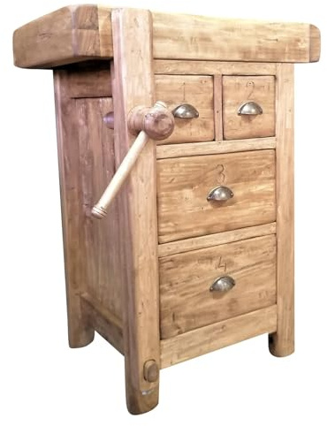 Biscottini Tavolo alto da lavoro L65XPR58XH83 Made in Italy - Banco da lavoro - tavolo cucina - Tavolo carrello porta attrezzi - Tavolo da lavoro