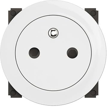 LEGRAND – Toma eléctrica de pared con tierra celiana superficie confort – Toma de refuerzo con base retráctil, para completar un soporte y una placa – Blanco