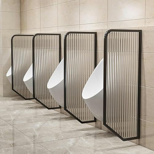 CHBGLNTY Urinal-Trennwand, Toilettentrennwand, zusätzlicher Schutz und Privatsphäre, Urinal-Sichtschutz für Männer, Toilettentrennwand, für öffentliche Räume/Badezimmer/Hotel (Farbe: Silber, Größe: 4
