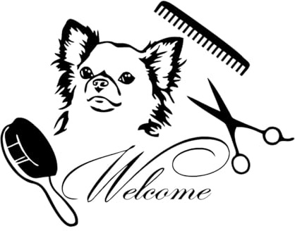 Pets Grooming Salon Wall Sticker Pets Shop Welcome Sign Vinyl Window Decals Pets Dog Care Shop Wall Murals Poster Art-S-32x42cm
