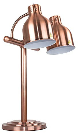 CAFIEDR Scaldavivande con Lampada a Doppio Calore, con Prese d'Aria sparse e Doppie lampadine da 250 W, Tavolo riscaldante per Buffet da Cucina per ristoranti, Commerciale indipendent(Rame)