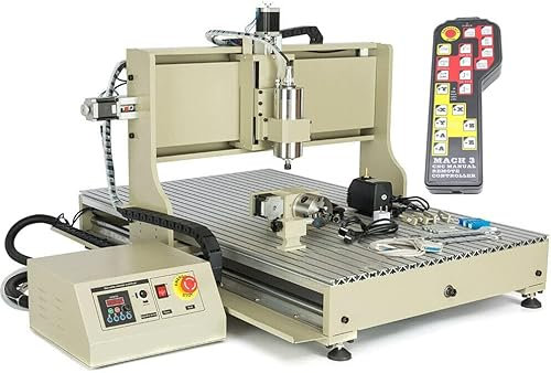 2,2KW 6090T USB CNC Fresadora Router 4 ejes Graviermaschine Graveur Fräsmaschine Kits con mando a distancia para grabado de madera profunda
