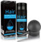 Fibres Capillaires NOIRE Avec Applicateur en Spray, Traitement de la Perte de Poudre Cheveux Homme et Femme, épaississeur de Cheveux, Indétectable, Poudre de Spray épaississant