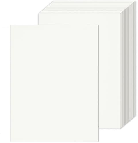 Jyvex 30 hojas de cartulina blanca A4, 250 g/m² cartón blanco A4, cartón fotográfico, papel de corte con tijeras, papel para manualidades para pintar, hacer tarjetas, invitaciones, álbumes de recortes