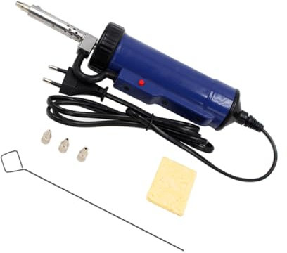 HOMSFOU Elektrische Entlötpumpe mit Starkem Vakuum und Austauschbaren Düsen für Effektives Entfernen von Lötzinn für Elektronischer Geräte Eu-stecker