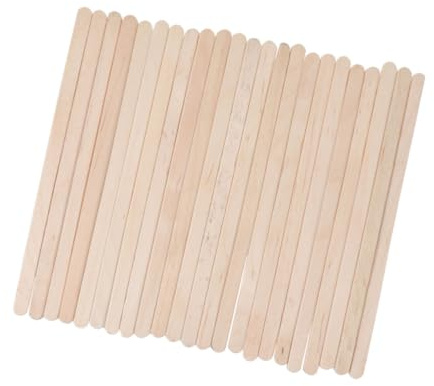 Spatule à Cire 100 Pièces en Bois pour Épilation, Usage Salon | Compatible Cire Chaude et Cire Bandes, Usage Maison ou Professionnel, Coloris Beige, Lot de 100 Pièces
