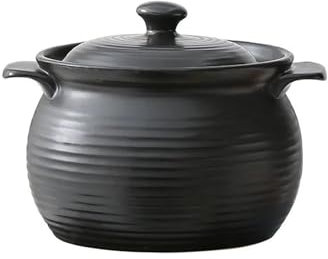 Cocotte ronde en céramique / casserole en terre cuite / batterie de cuisine en céramique avec couvercle résistant à la chaleur