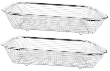 WEKADRIN 2piezas Accesorios Para Lavavajillas Cesta De Malla De Acero Inoxidable Para Cocina Organizador De Utensilios Para Lavavajillas y Secado De Cubiertos