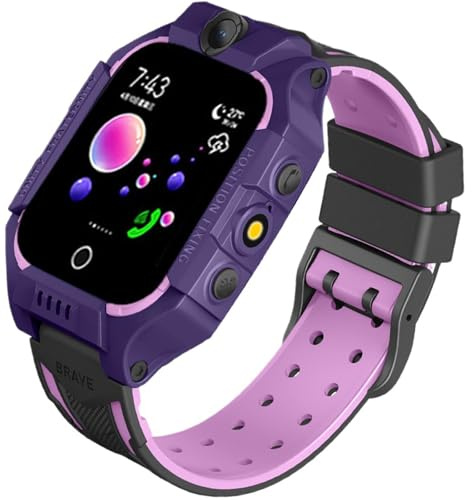 ILESTDG Montre GPS pour Enfant avec Fonction D'Alertes -Havenbridges, Smartwatch D'Appel Et Localisation pour Enfants (Violet)