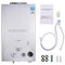 Scaldabagno a Gas Propano GPL 16L, Scaldabagno Istantaneo Senza Serbatoio da 32KW con Kit Doccia, Scaldino a Gas da Esterno o Interno Bruciatore per Caldaia per Campeggio, Camper, Casa (16L)