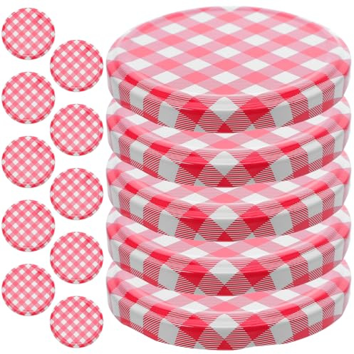 NOLITOY Jam Jar Lids 82mm Metal Sealing Caps, 40 Pcs Screw-on Reusable Covers for Food Storage and Travel