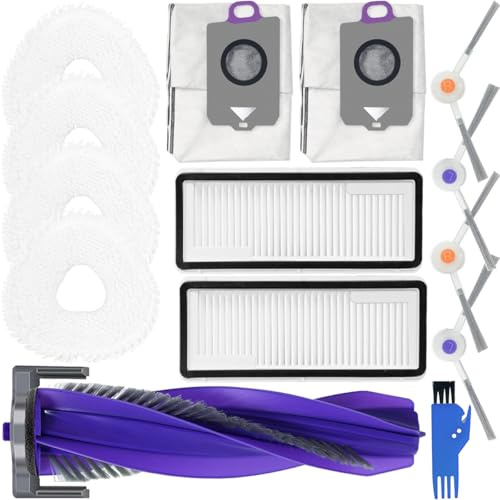EATBALE Repuestos Solamente para Narwal Freo Z Ultra Robot Aspirador con 1 Cepillo Principal 2 Filtros 4 Cepillos Laterales 4 Paños de Mopa 2 Bolsas de Polvo Kit de Accesorios de Cepillo de Rodillo