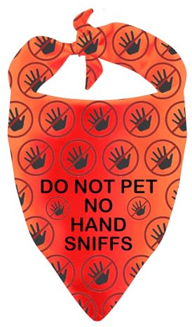 Reaktives Hundehalstuch, Aufschrift Do Not Pet No Hand Sniffs, dreieckig, Geschenk für Hunde (kein Schnüffeln der Hände)