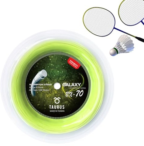Racketsträngtråd – 199 m högelastisk badmintonersättning, professionell kvalitetsrulle, multifunktions rackettillbehör, långvarig prestanda | strängguide för entusiaster proffs