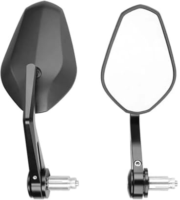 Retrovisores para motocicletas Para Manillares 7/8 Pulgadas/22 Mm Espejos Finales Manillar Motocicleta Espejos Retrovisores Giratorios 360 ​​​​° Espejos Laterales Espejos