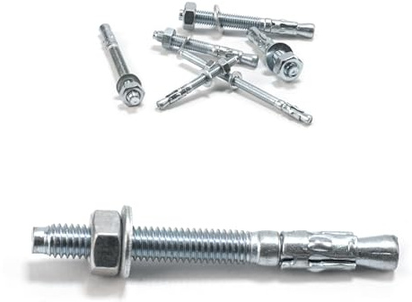 Lot de 20 boulons d'ancrage M6 - Ancrages en béton pour charges lourdes - M6 x 60 mm - Pour balustrade, béton, fenêtre, pierre, machines, poutres, écrous (20, M6 x 60)