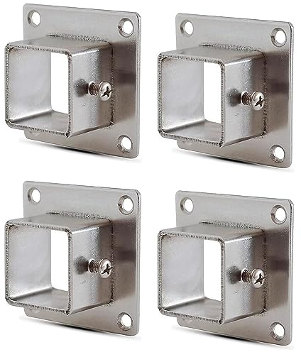 CROWEL Supports de Poteau en Acier Inoxydable de 25 mm de Large - Supports durables for poteaux de clôture en Bois, terrasses, balustrades et boîtes aux Lettres(4pcs)