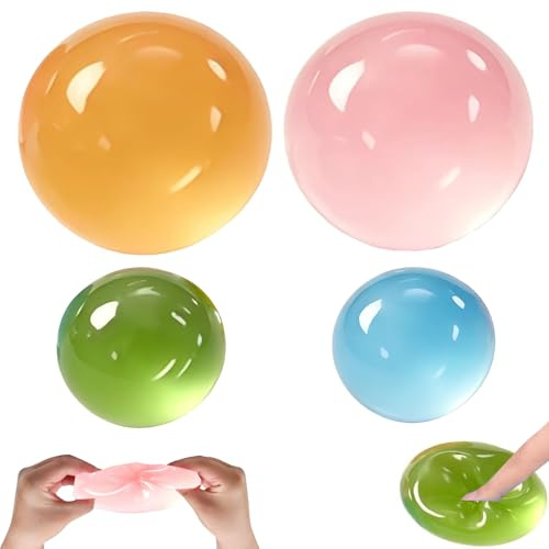 TKGEOUE 4 Stück Coconut Oil Squishy Kokosöl Stressball Anti Stress Spielzeug Fidget Toys Squishy Squishy Fidget Toys für ADHD Autismus Geburtstag Gastgeschenke Kinder Erwachsene