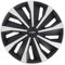WRC 4 copricerchi Carbon Style per ruote da 15 Pollici