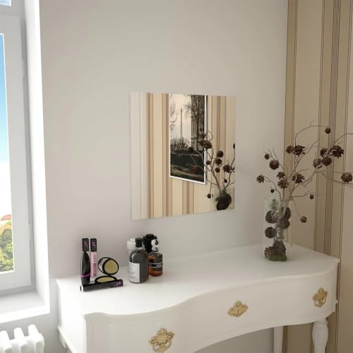 vidaXL Wandspiegel 50 x 50 cm Quadratisch Glas