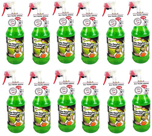 Tuga 12 x 1 Liter Alu-Teufel Felgenreiniger Spezial Säurefreies Aktivgel für Felgen und Radkappen. Biologisch abbbaubar