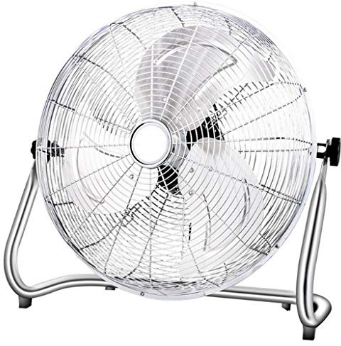 XGHW Chrome Metal High Velocity Cold Air Circulator,9/12/14/16/18/20 Inch Chrome 3/8 Speed Floor Standing Gym Fan Adjustable Fan Head,Gym Floor FanHousehold/factory (Color : Chrome2)