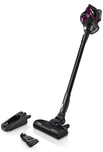 Bosch Akku-Staubsauger Unlimited Serie 6 BCS6111P, kabelloser Handstaubsauger, beutellos, leicht, Hygiene-Filter, 10 Jahre Motorgarantie, hohe Saugleistung, lange Laufzeit, alle Bodenarten, lila