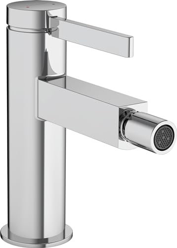 hansgrohe Einhebel-Bidetmischer Finoris, Bidetarmatur mit Push-Open Ablaufgarnitur, Chrom