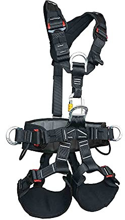 SOB Imbracatura Anticaduta Kit di Protezione Imbracatura Arrampicata All'aperto Regolabile Roccia Speleologia Rappelling Alpinismo Cintura di Sicurezza Attrezzature Certificato CE