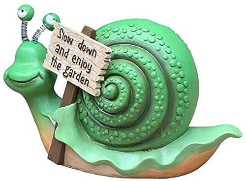 Garten Outdoor Statue Simulation Schnecke Willkommenskarte Cartoon Tier Dekoration Outdoor Garten Balkon Handwerk Skulptur 32x19x15cm