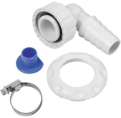 Xavax Angled Hose Nozzle for Wall-Mounted Siphons Without Cleaning Opening (Angled Fitting for Appliance Hose Connection, Suitable for Washing Machine and Dishwasher Drain Applications)