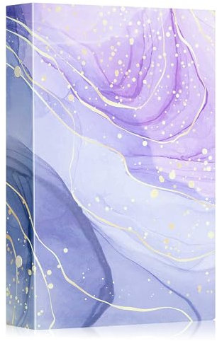 Lanpn Photo Album 6x4 300 Pockets, Leather Hardcover Album Book Holds 300 Horizontal Pictures Only Violet Gold