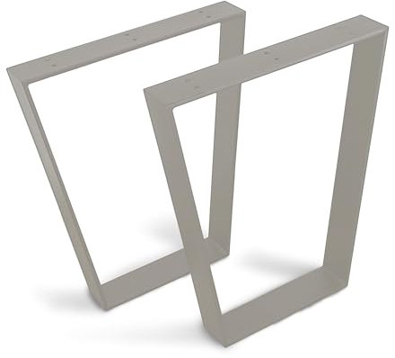 modernLOFTart Tischbeine Metall Tischkufen 2 Stück - Tischgestell Metall aus 1cm Dickem Flachstahl Gefertigt - Tischfüße für Esstisch, Schreibtischbeine, Konferenztisch Füße