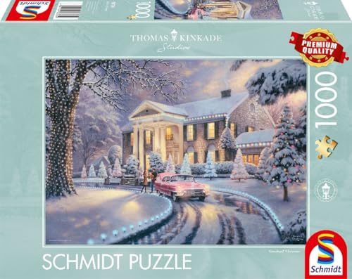 Schmidt Spiele 58781 Thomas Kinkade, Graceland Christmas, 1000 Teile Puzzle