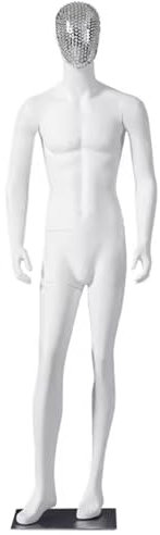 Schaufensterpuppe Männlich Männliche Mannequin-Mann-Gliedmaßen sind bewegliche Form-Display-Kunststoff-Mobile-Metall-Basis für Bekleidungsgeschäft ( Color : Silver , Size : Style2 )