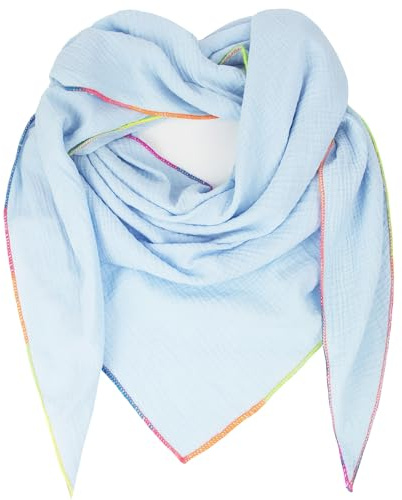Gloop Damen XXL Dreieckstuch Halstuch Schal Ohne Kratze an Haut Herbstschal Sommerschal dünner Leichter Schal,Made in Italy