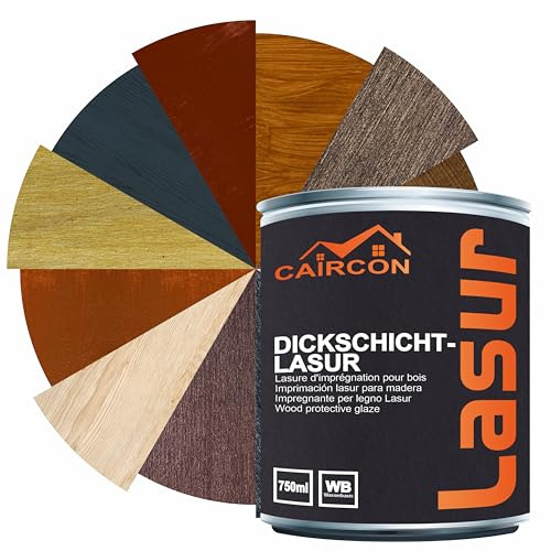Holzlasur 2in1 Holzschutzlasur Dauerschutzlasur Dickschichtlasur - Farblos 750ml
