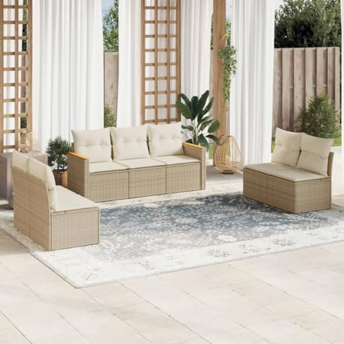 Festnight Gartenlounge Rattan mit Stauraum Loungemöbel Garten Lounge Gartenmöbel Set Sofa Outdoor Polyrattan Gartensofa Terrasse Ecklounge Terrassenmöbel Couch Sitzgarnitur