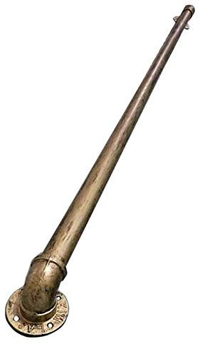 TONZN Treppengeländer-Handlauf – Komplettset, Treppenhandlauf aus industriellem Schmiedeeisenrohr mit Wandhalterung (Farbe: Bronze, S (Bronze 3 Fuß)