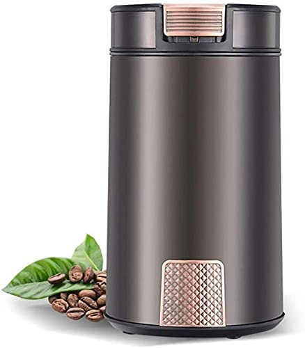 CVNIMV Macinacaffè con Spazzola 200W Macinaspezie con Lama in Acciaio Inox per Semi, Fagioli, Noci, Erbe, Pepe, grani Coperchio con Interruttore di Sicurezza attivato