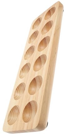 TOPBATHY Behälter für Arbeitsplatte Stapelbares 12 Löcher Organizer Rack für Theke Hellbraun