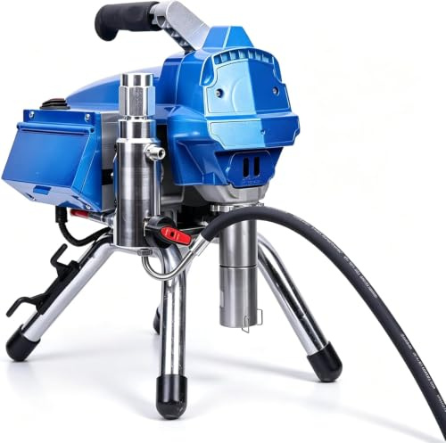 VonVVer Airless Farbsprühsystem 3000W 23MPa, 30cm Sprühbreite 3,5L/min | Airless Farbsprühgerät mit 10m Schlauch, 206Bar Hochdruck Sprühgerät, Spritzgerät für Wand & Fassade