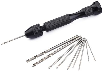 Taladro manual de joyería en miniatura – Taladro manual de mano para miniaturas | Brocas pequeñas para joyería | Taladro giratorio manual de diseño de precisión | Taladro manual para madera de metal,