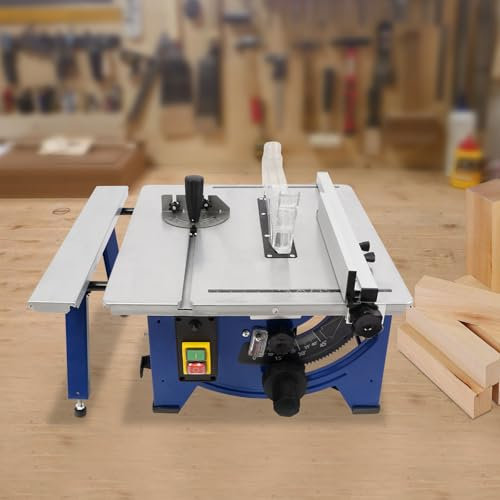 Mini sierra circular de mesa, DSYOGX de 8 pulgadas, máquina de sierra de mesa de precisión, sierra de mesa portátil con hoja de sierra de 24 dientes, para modelismo, talleres de manualidades, corte de