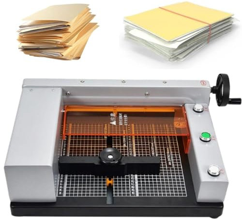 Papierschneidemaschine für den Schreibtisch und die Industrie, elektrischer Hochleistungs-Papierschneider, Schnittstärke 40 mm, Infrarot-Positionierung für den Schreibtisch und die Industrie